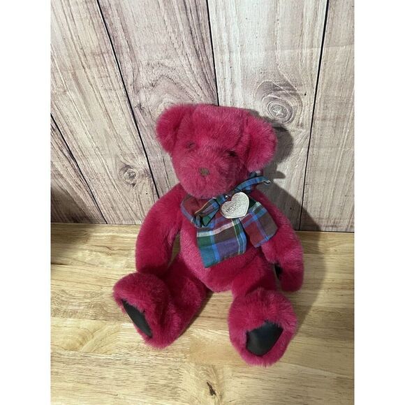 GUND Victoria Secret Magenta Pink Plush Teddy Bear - Picture 2 of 7